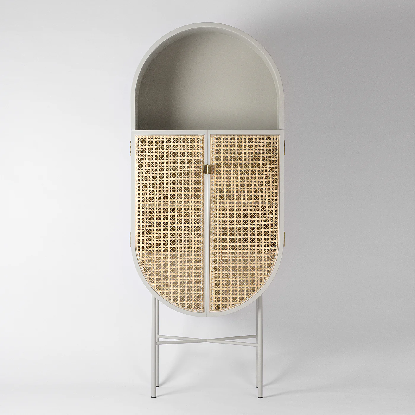 Bjarni Cream Cane Cabinet - Image 2