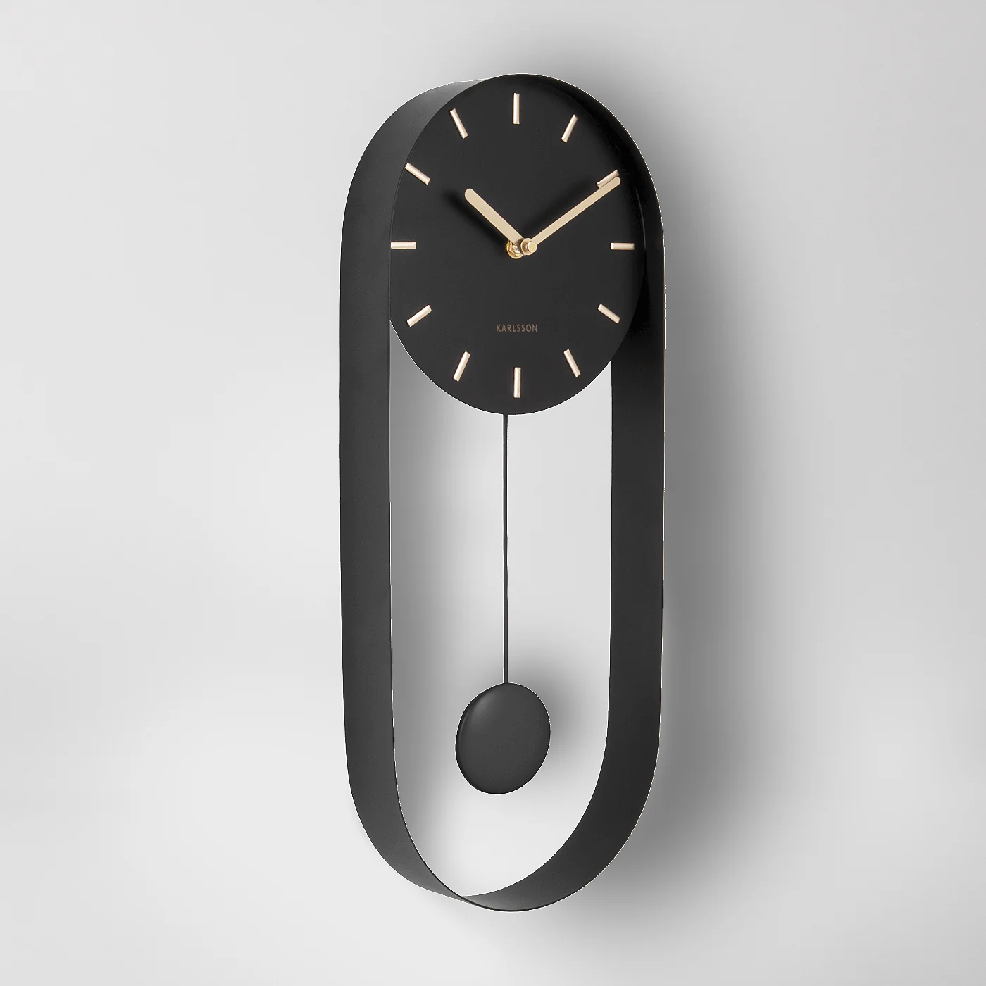 Jorey Black Pendulum Wall Clock - Image 3