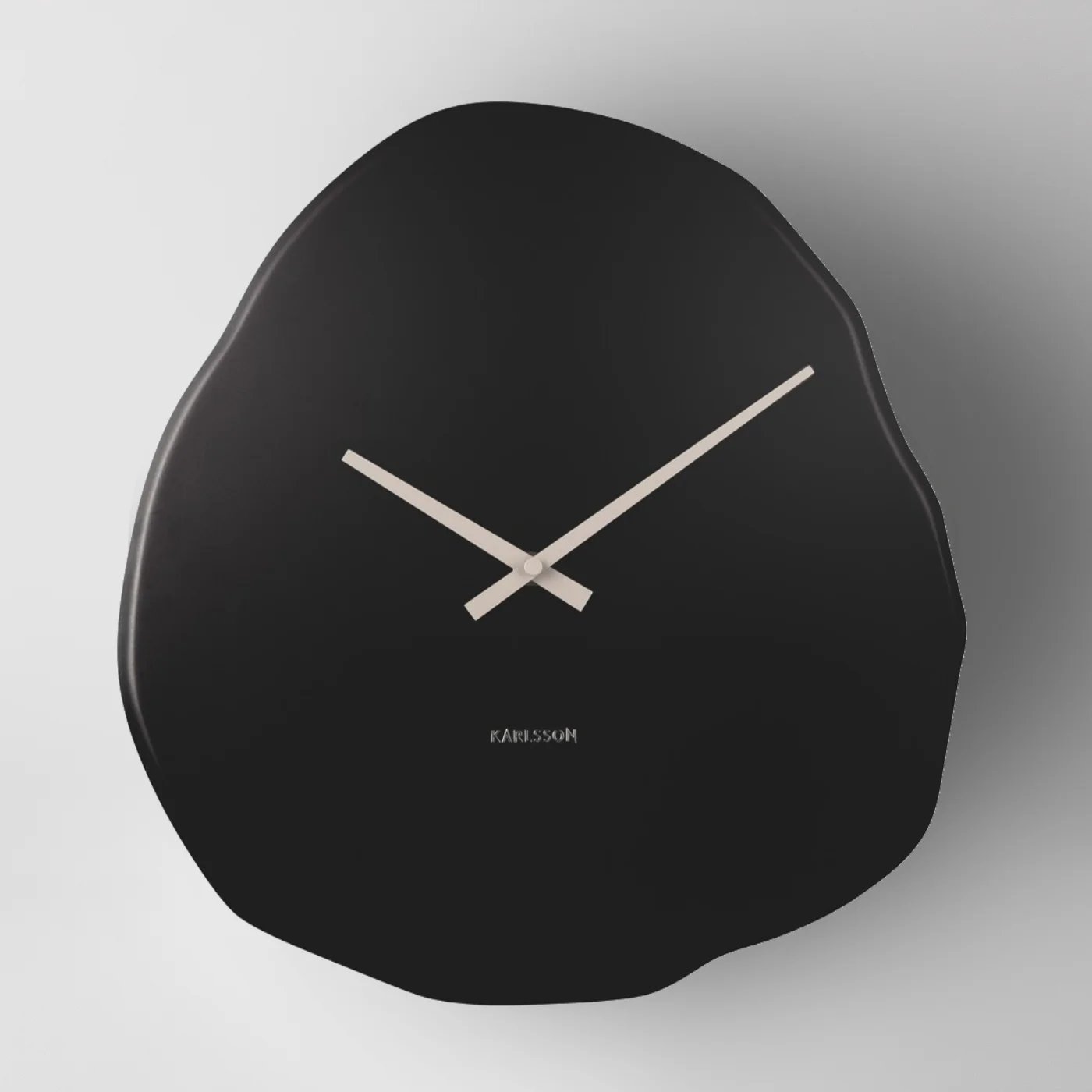 Haakon Black Organic Wall Clock