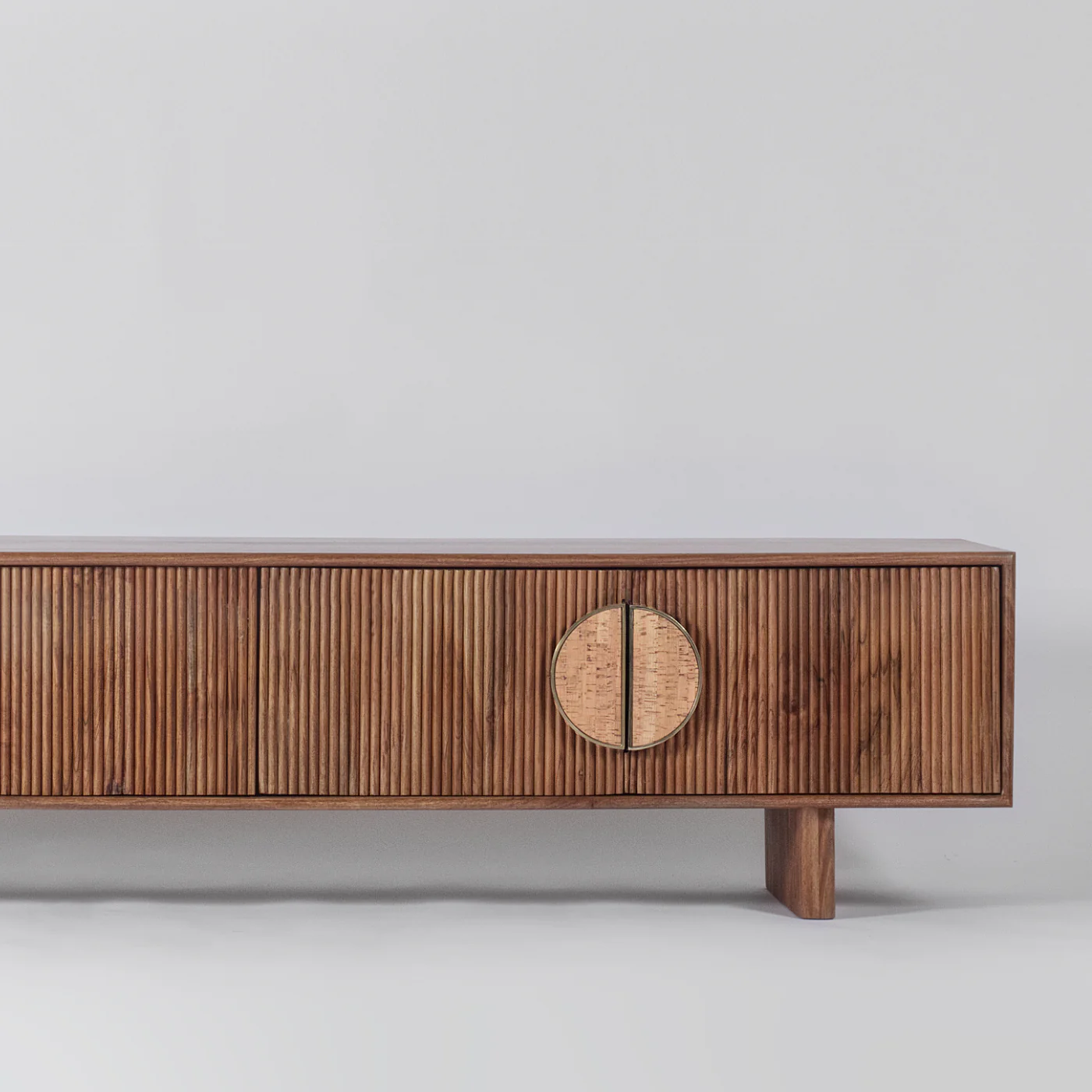 Edvard Acacia Ribbed TV Stand - Image 6