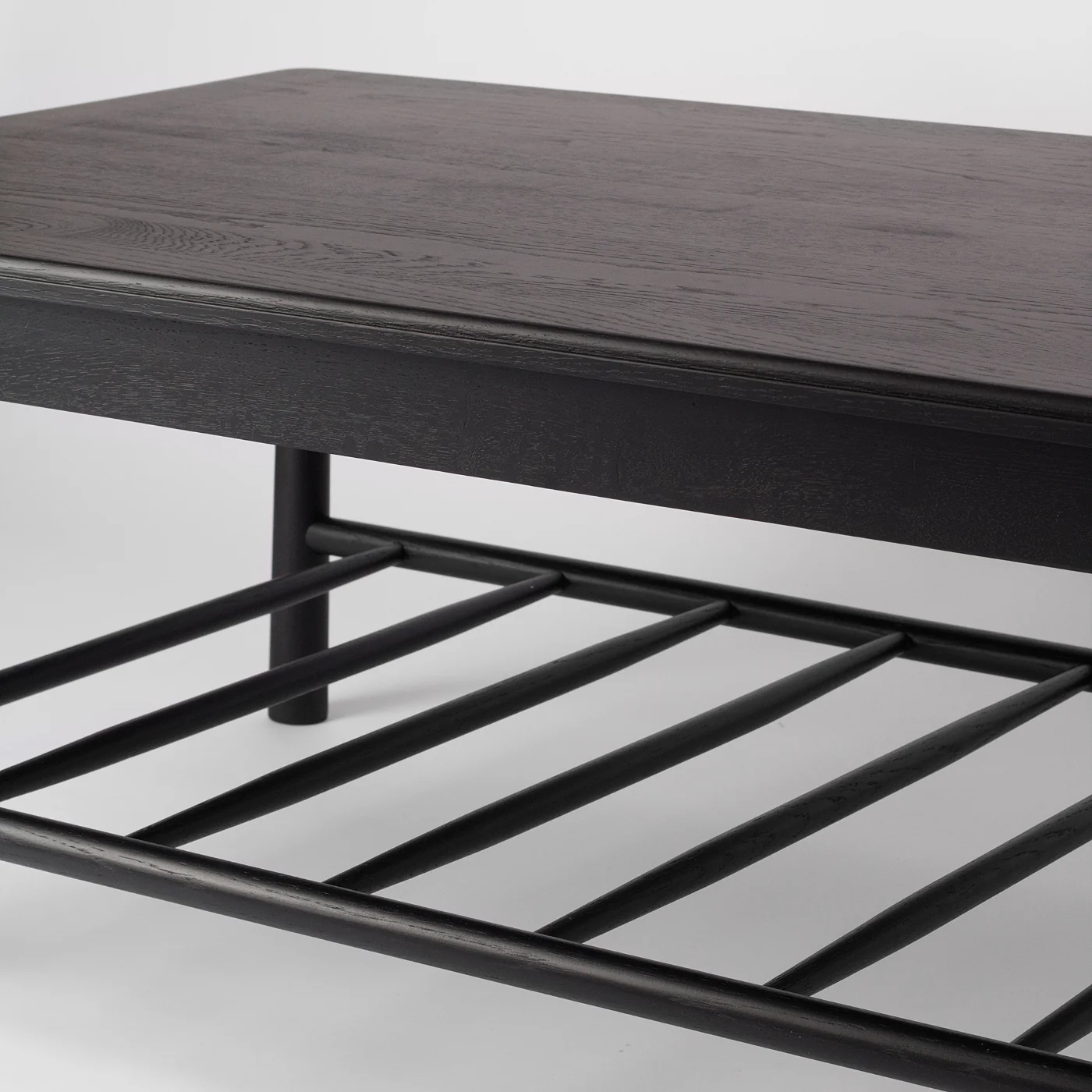 Lena Black Oak Coffee Table - Image 2
