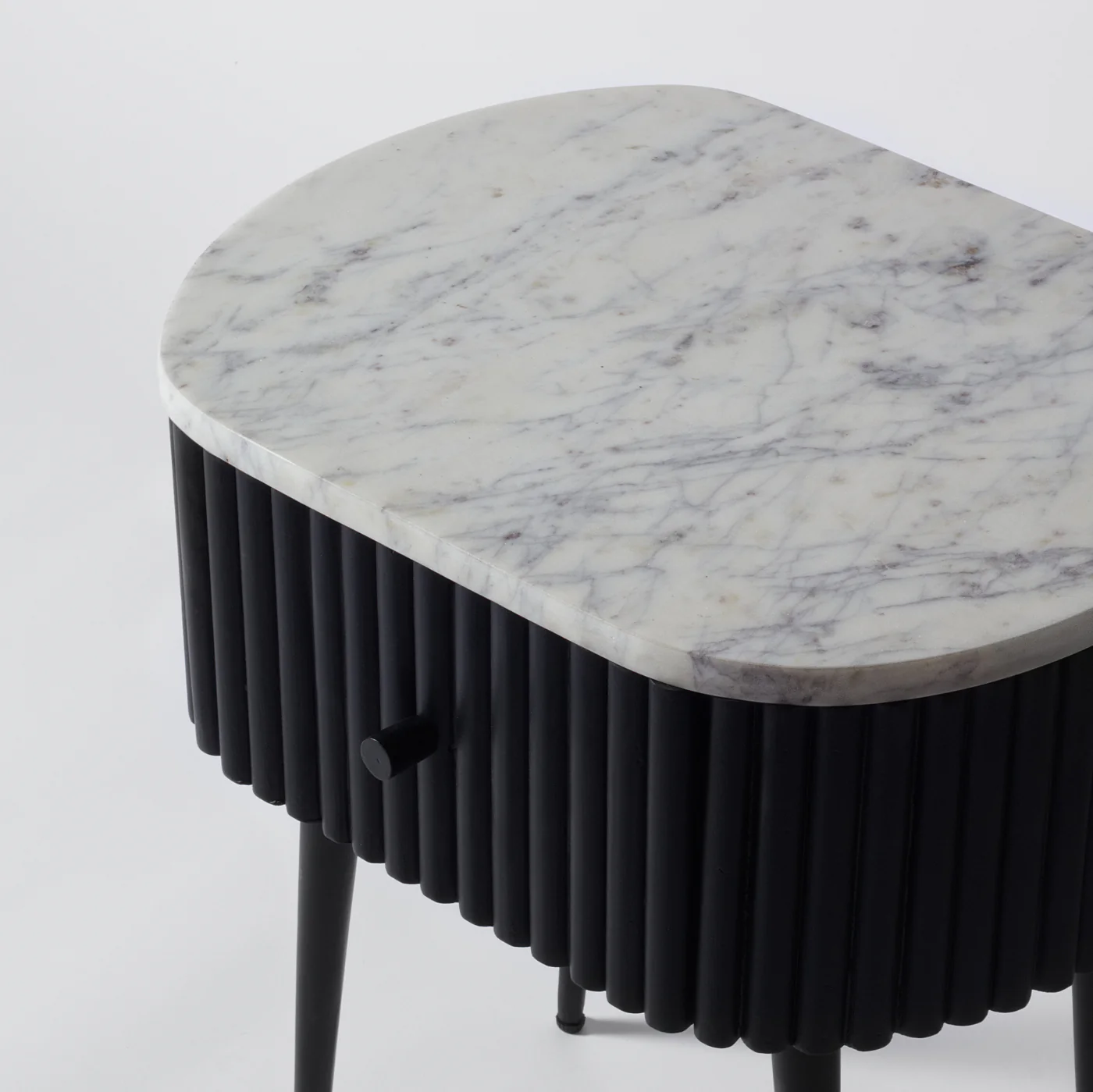 Gunhild Marble Top Bedside Table - Image 3