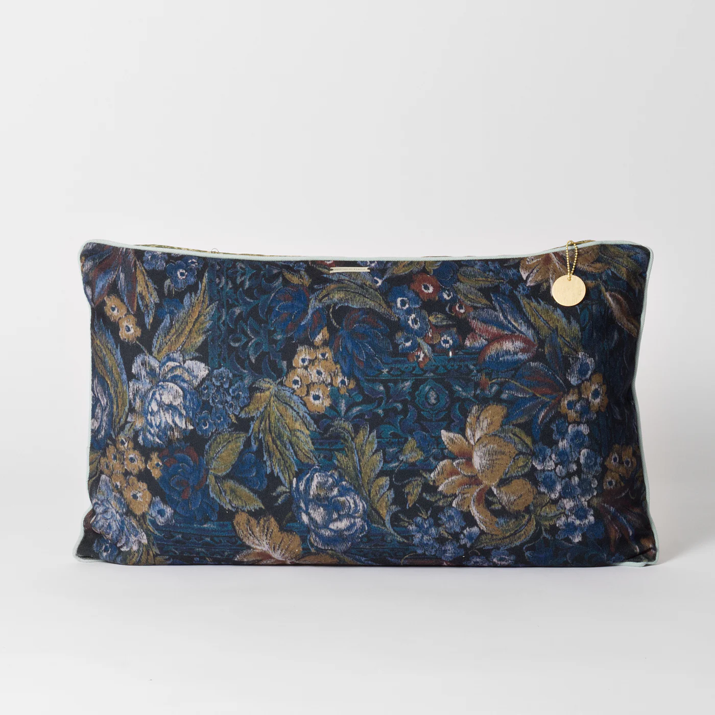 Mona Retro Blue Patterned Cushion