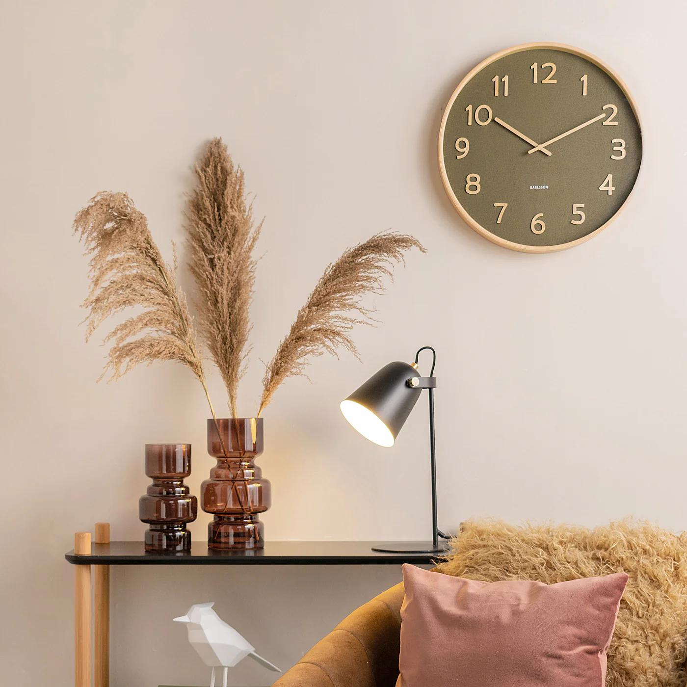 Kindr Moss Green Wall Clock - Image 2