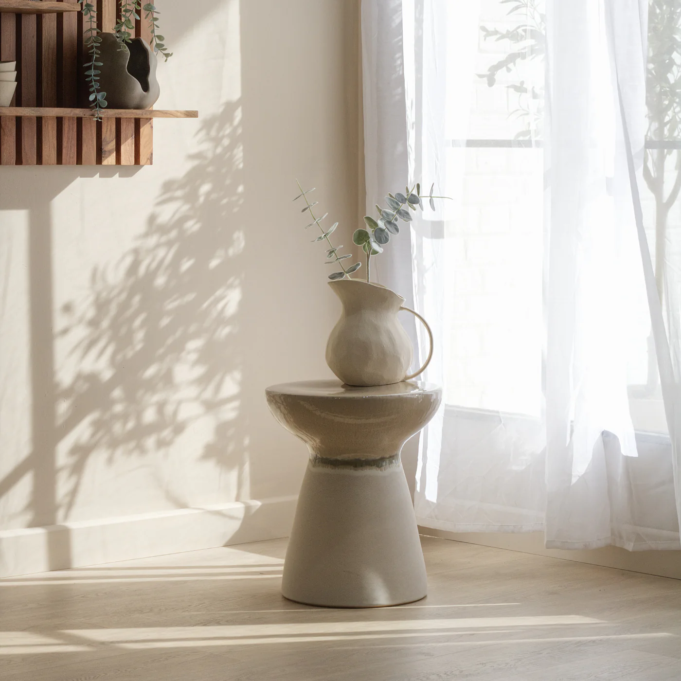 Spectra Ceramic Side Table Sand
