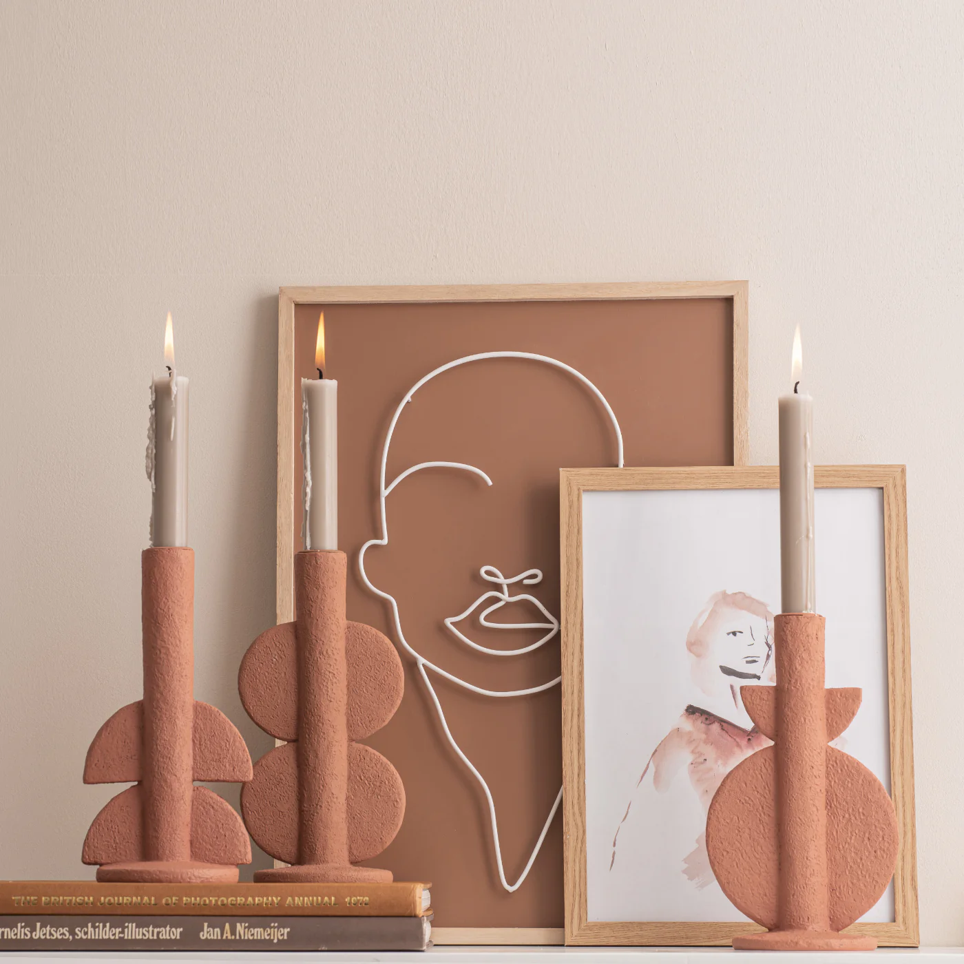 Struktur Terracotta Orange Candle Holder - Image 2