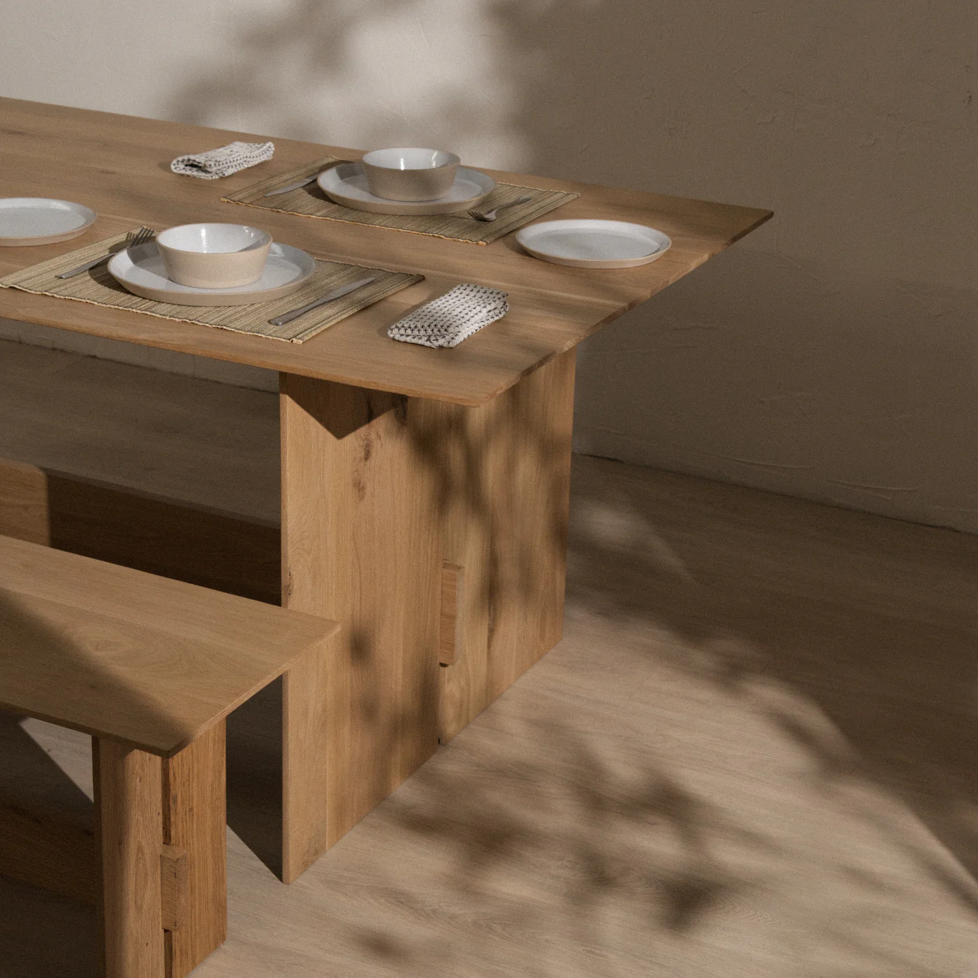 Tramm Solid Oak Dining Bench - Image 4