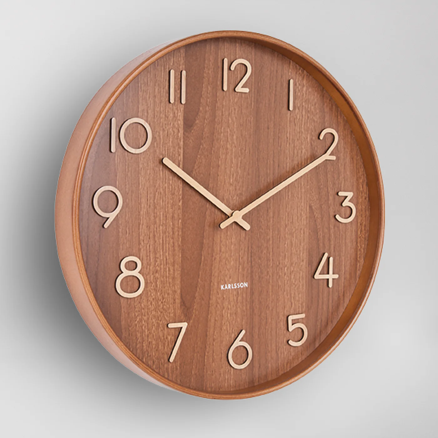 Kindr Walnut Brown Wall Clock - Image 3